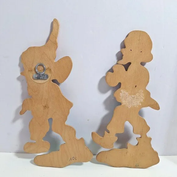 Wooden Dwarf Hand Painted Wall Hanging 3 Decorative Vintage Dwarves Decor - Picture 6 of 13